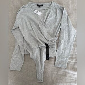 Grey banana republic body suit